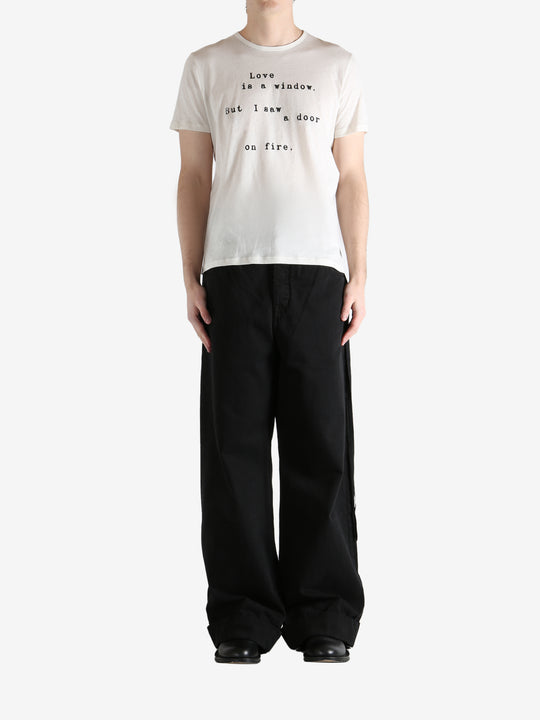 Ivory T-shirt, full body view