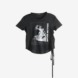 Black t-shirt, front view