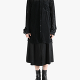 Black shirt, full body view