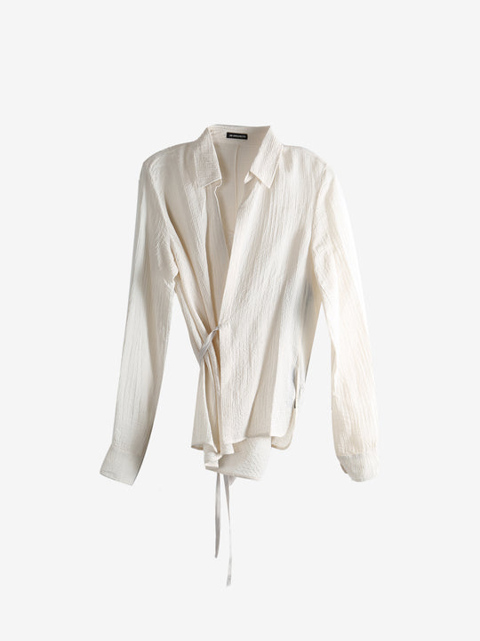 Tan shirt, front view