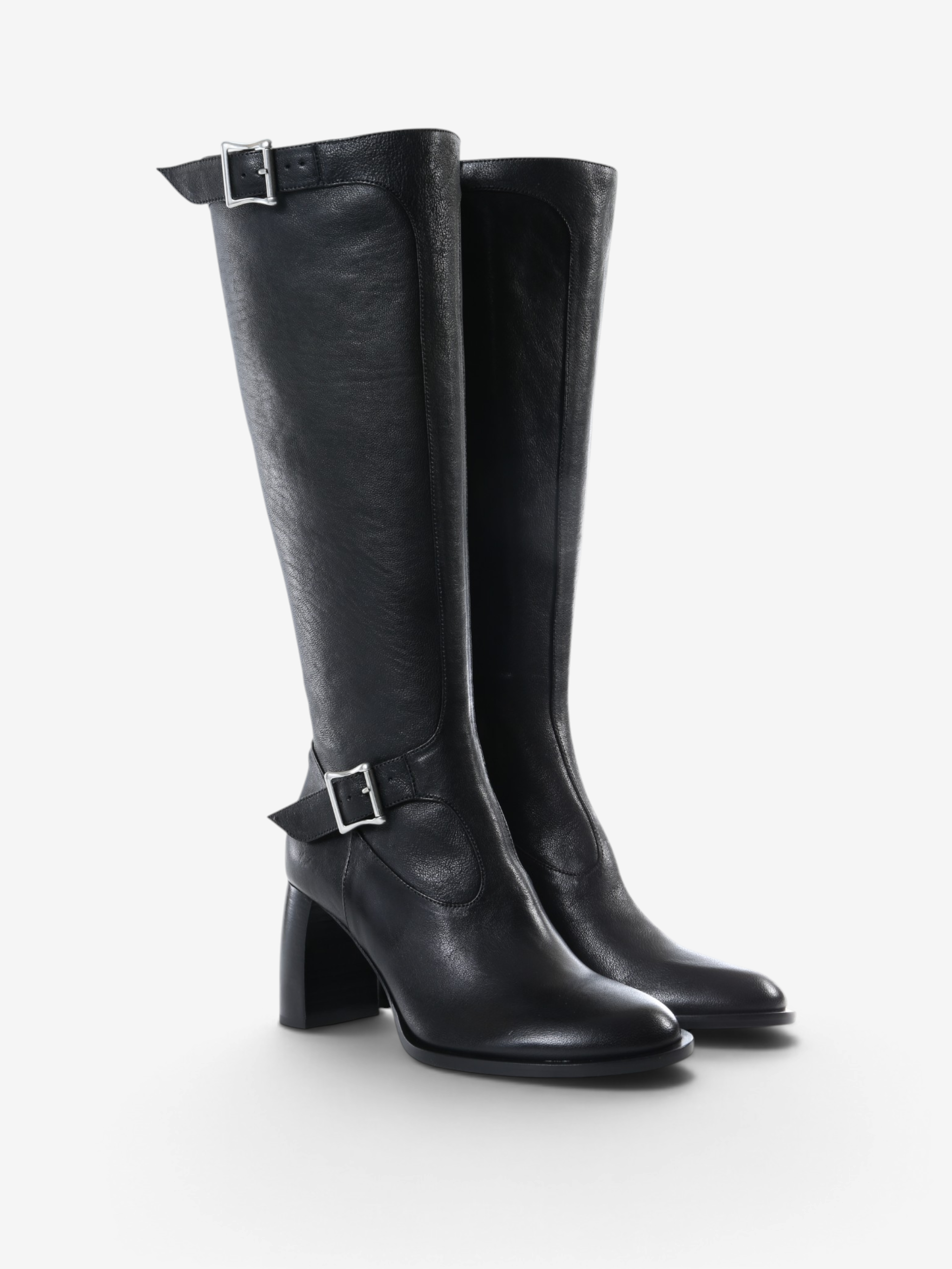Black boots, front view
