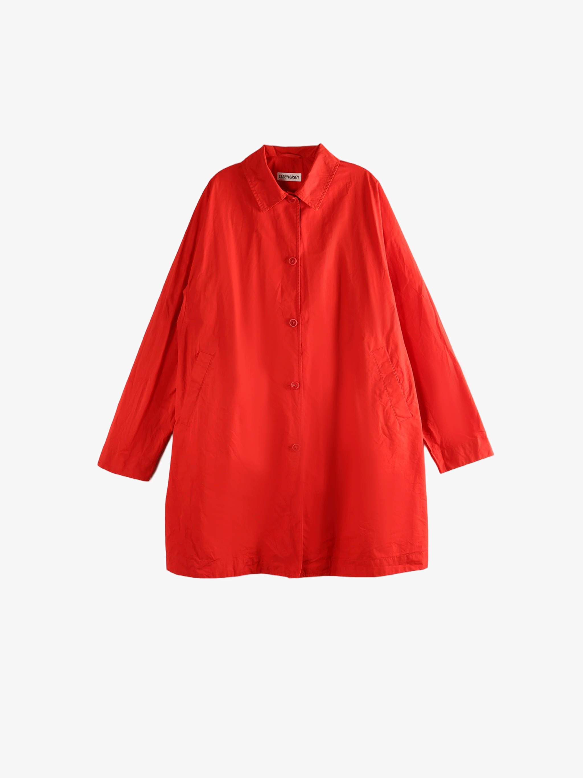 Red coat, front view