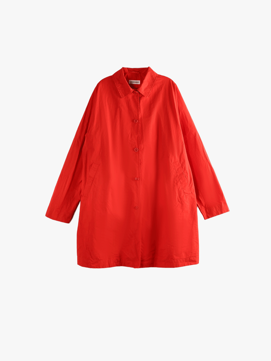 Red coat, front view