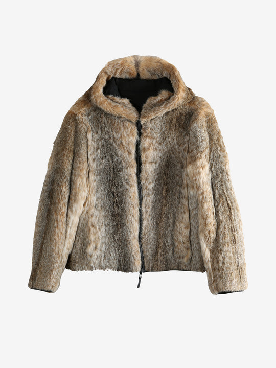 Tan jacket, front view