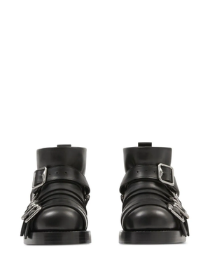 BURBERRY Women Leather Strap Boots