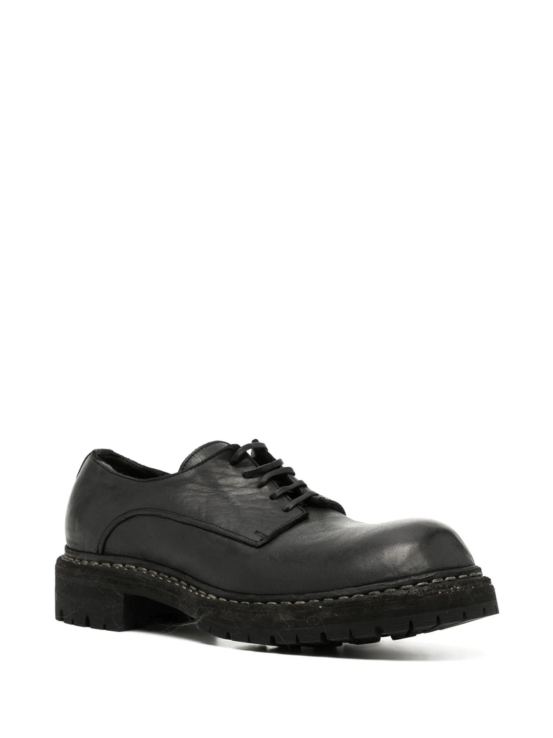 GUIDI - Men  Sole Leather Laced Big Daddy Shoes