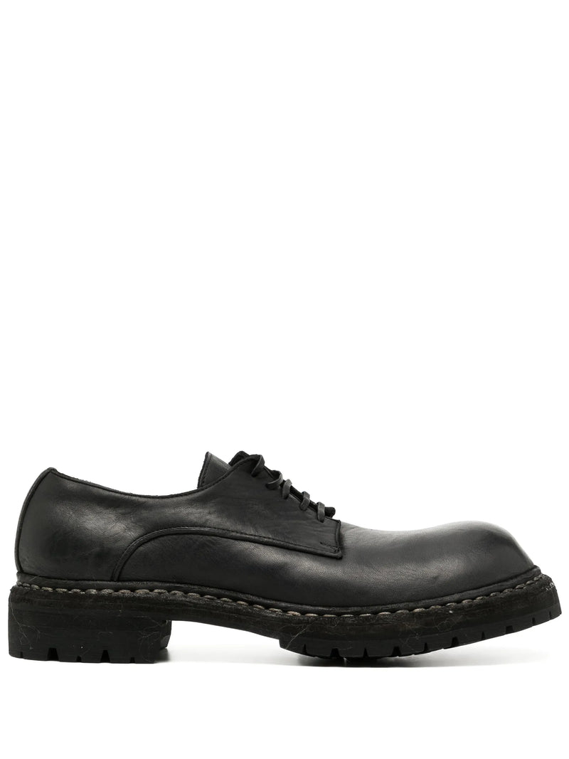 GUIDI - Men  Sole Leather Laced Big Daddy Shoes