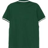 Green shirt, back view