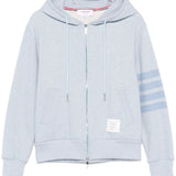 Blue hoodie, front view