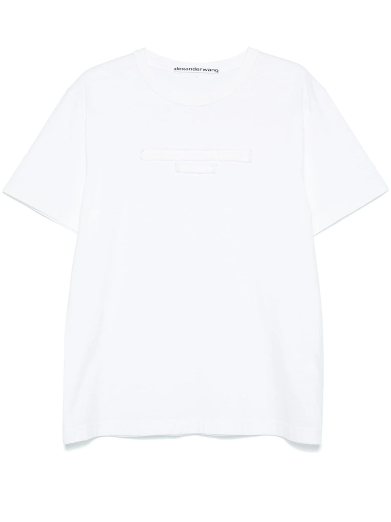 ALEXANDER WANG - Unisex Distressed Logo Short Sleeve Tee