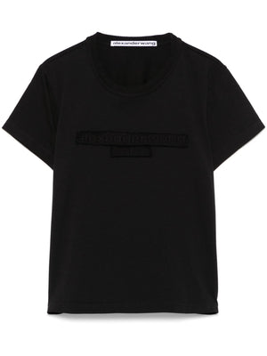 ALEXANDER WANG - Women Distressed Logo Shrunken Tee