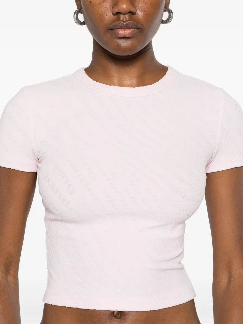 T BY ALEXANDER WANG - Women Crew Neck Short Sleeve Baby Tee