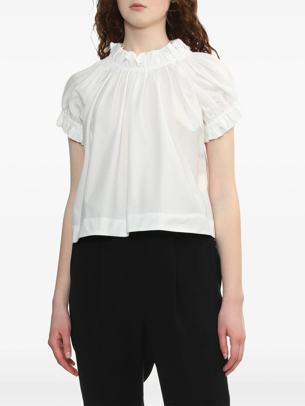 SIMONE ROCHA - Women Elasticated Gathered Ruffle Tulip Top