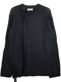 YOHJI YAMAMOTO POUR HOMME - Men Hanging Long Sleeve String Sweater