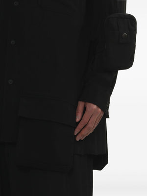 YOHJI YAMAMOTO POUR HOMME - Men Stand Collar Coat