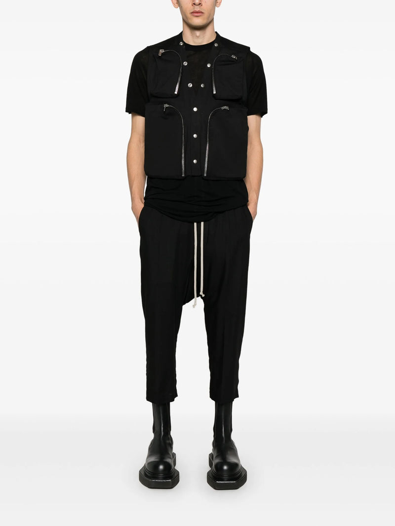 RICK OWENS - Men Drawstring Cropped Pantaloni