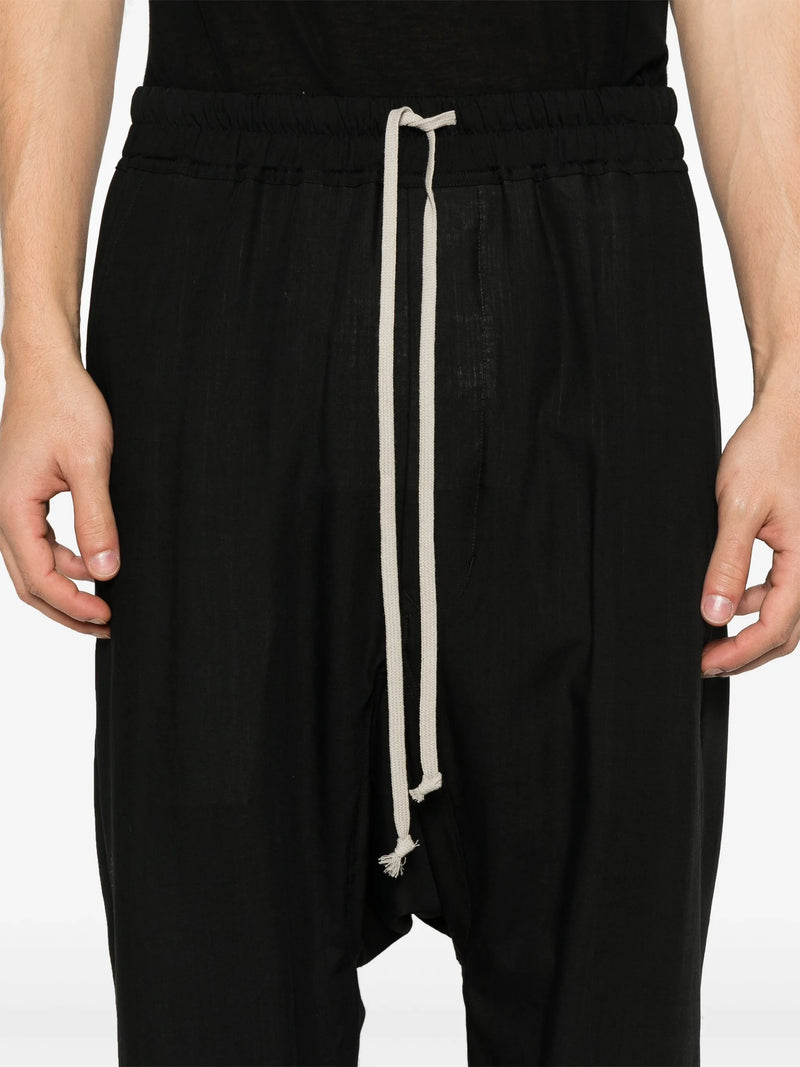 RICK OWENS - Men Drawstring Cropped Pantaloni