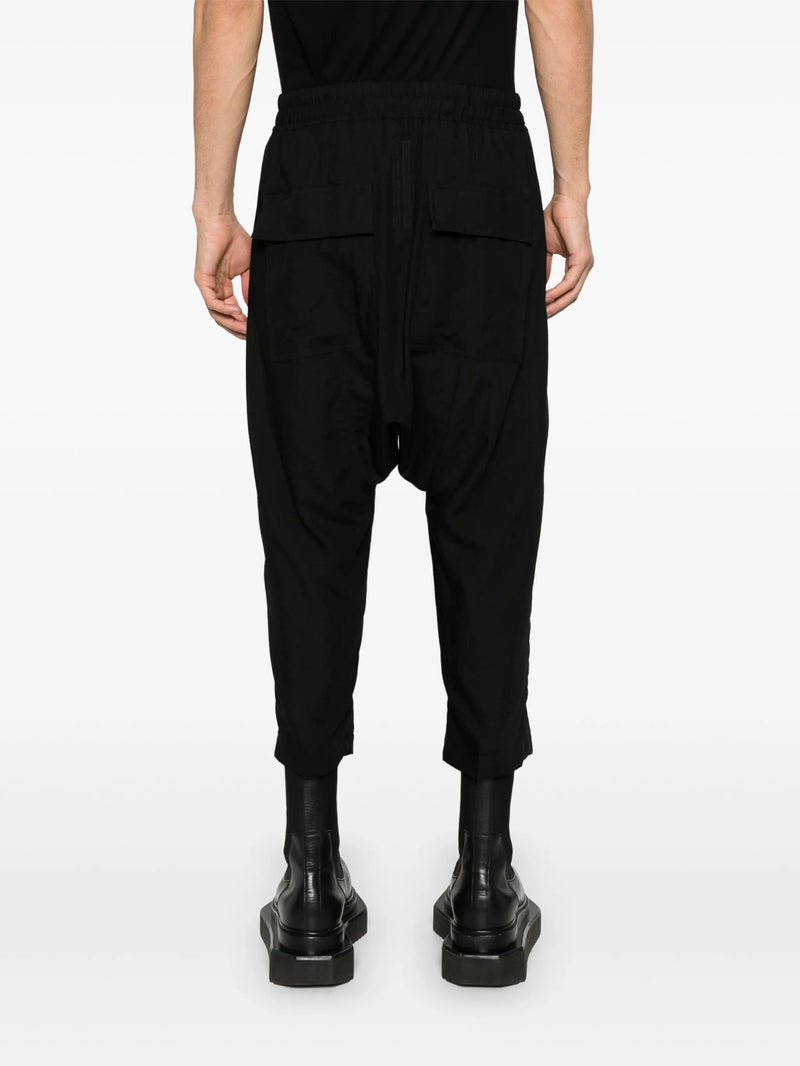 RICK OWENS - Men Drawstring Cropped Pantaloni