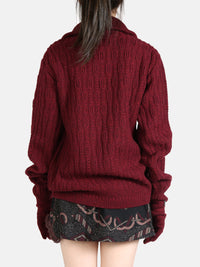 HYEIN SEO - Women W/Gloves Troyer Knit Sweater