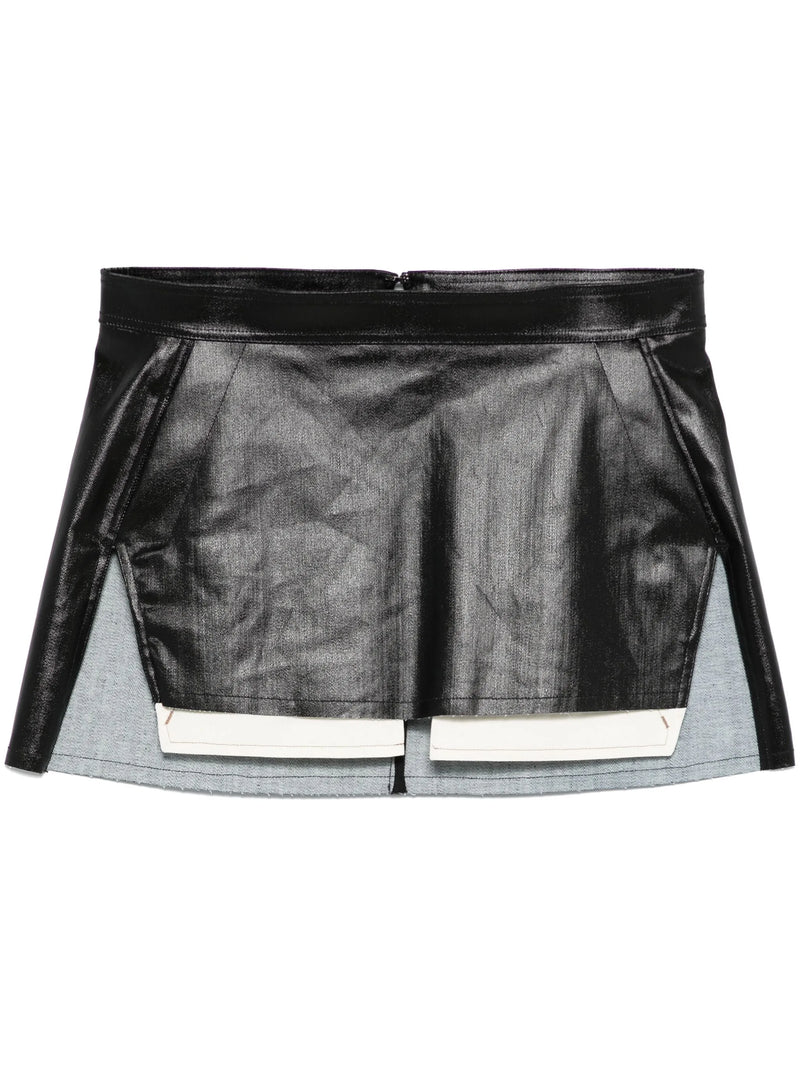 RICK OWENS - Women Gonna In Denim Fog Cutoff Mini Skirt