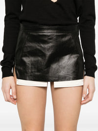 RICK OWENS - Women Gonna In Denim Fog Cutoff Mini Skirt