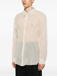 DRIES VAN NOTEN - Men Sheer Cotton Metalic Blend Textured Shirt