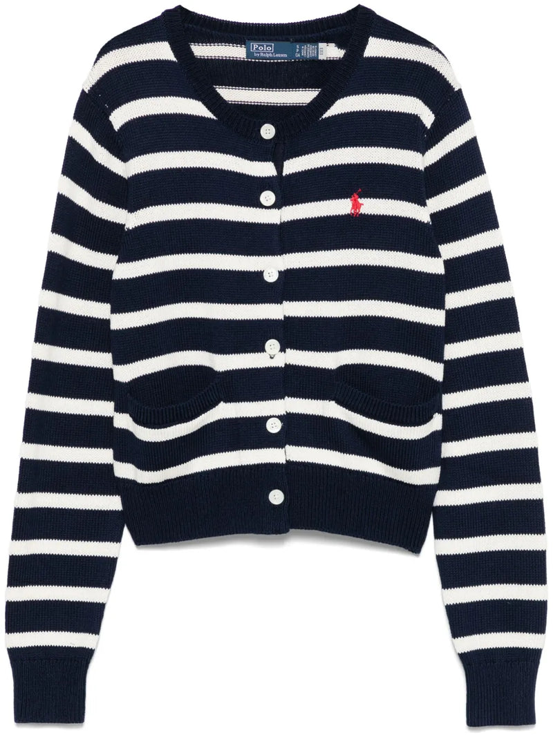 POLO RALPH LAUREN - Women Pony Striped Cable Cardigan