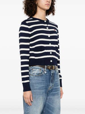 POLO RALPH LAUREN - Women Pony Striped Cable Cardigan