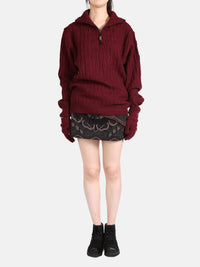 HYEIN SEO - Women W/Gloves Troyer Knit Sweater