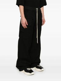 RICK OWENS DRKSHDW - Men Canvas Creatch Wide Cargo Drawstring Pants