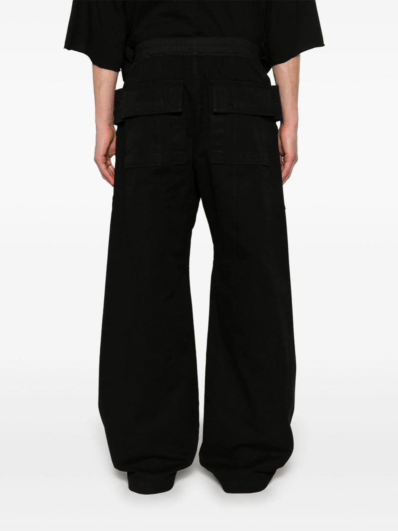 RICK OWENS DRKSHDW - Men Canvas Creatch Wide Cargo Drawstring Pants