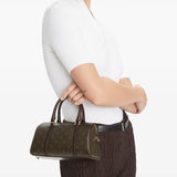 TORY BURCH - Women T Monogram Coated Canvas Mini Barrel Bag