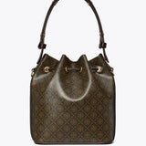 TORY BURCH - Women T Monogram Coated Canvas Bucket