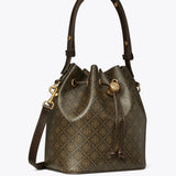 TORY BURCH - Women T Monogram Coated Canvas Bucket