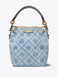 TORY BURCH - Women T Monogram Denim Mini Bucket Bag