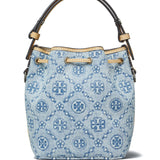 TORY BURCH - Women T Monogram Denim Mini Bucket Bag