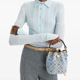 TORY BURCH - Women T Monogram Denim Mini Bucket Bag