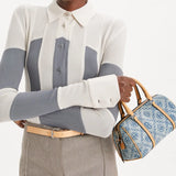 TORY BURCH - Women T Monogram Denim Mini Barrel Bag
