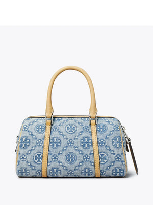 TORY BURCH - Women T Monogram Denim Mini Barrel Bag