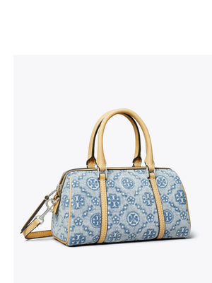 TORY BURCH - Women T Monogram Denim Mini Barrel Bag