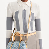 TORY BURCH - Women T Monogram Denim Mini Barrel Bag