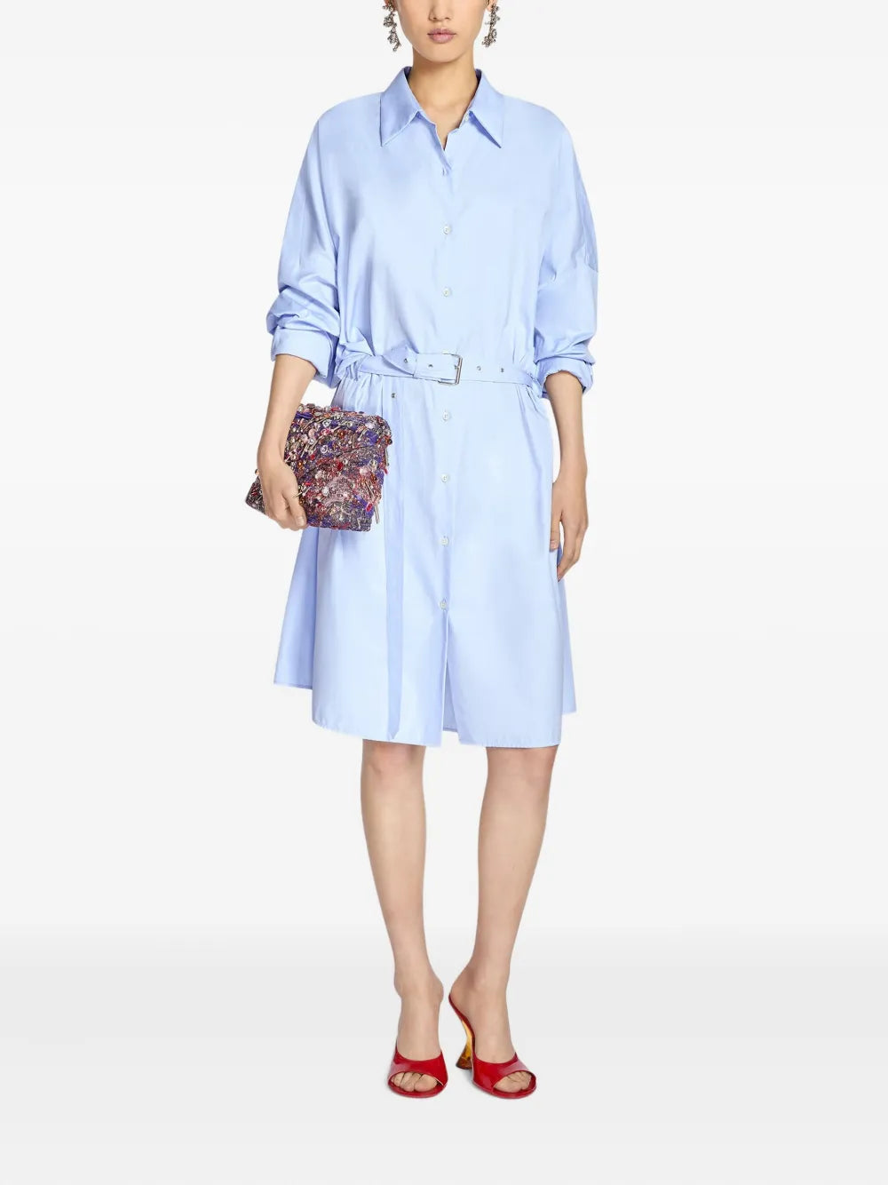 DRIES VAN NOTEN - Women Belted Shirt Dress