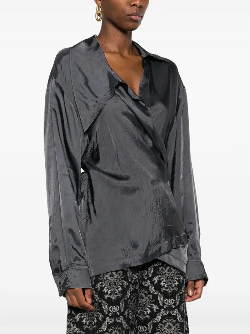 DRIES VAN NOTEN - Women Viscose Tied Blouse