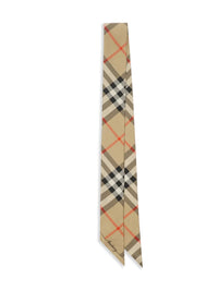 BURBERRY - Unisex Check Silk Scarf