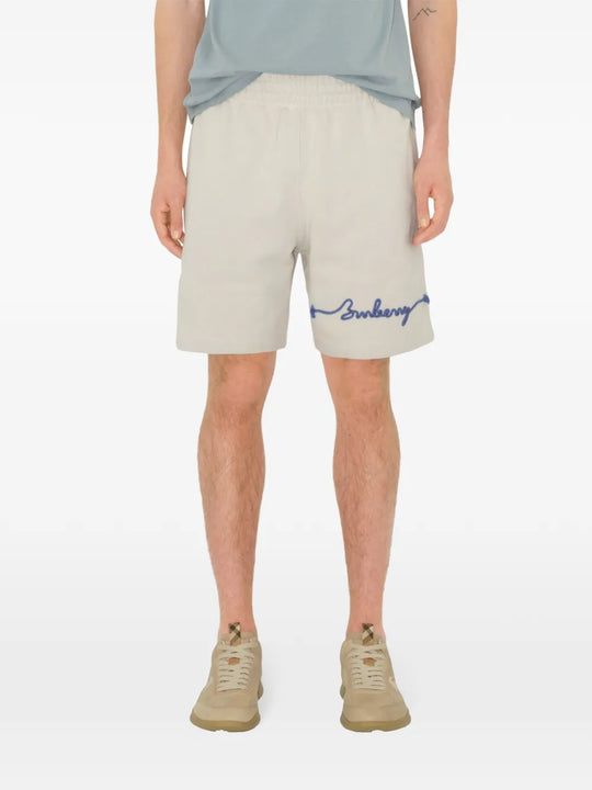 Blue shorts worn by a person, showing the shorts' fit