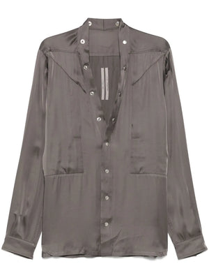 RICK OWENS - Men Charmeuse Larry Fogpocket Shirt