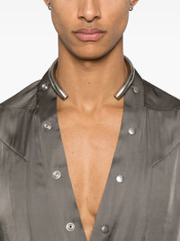 RICK OWENS - Men Charmeuse Larry Fogpocket Shirt