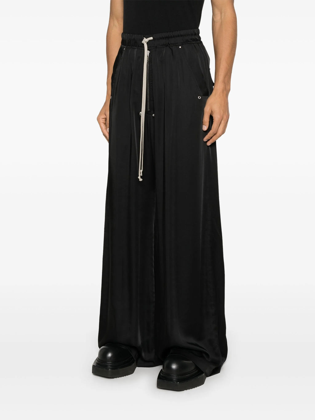 RICK OWENS - Men Wide Silk Bela Pants