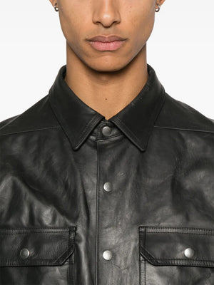 RICK OWENS - Men Leather Outershirt