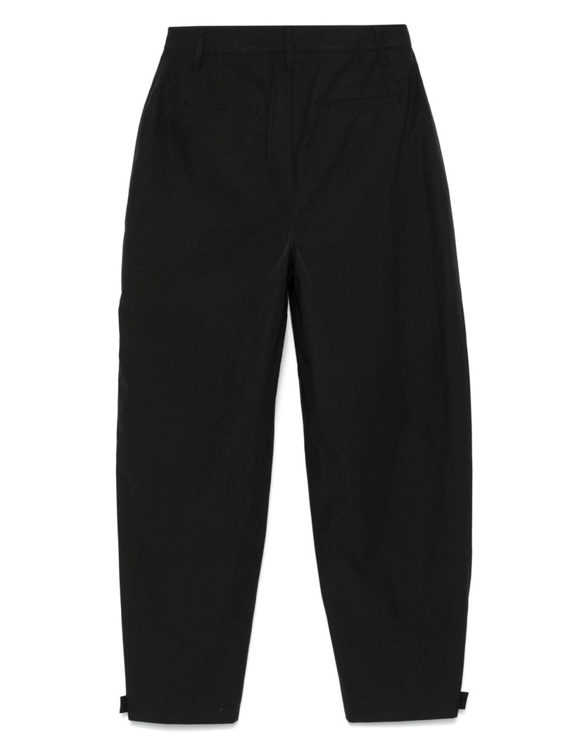 Black pant, back view showing Concealed front, hook & zip